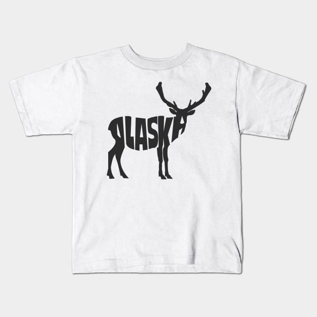 Moose Alaska Kids T-Shirt by denip